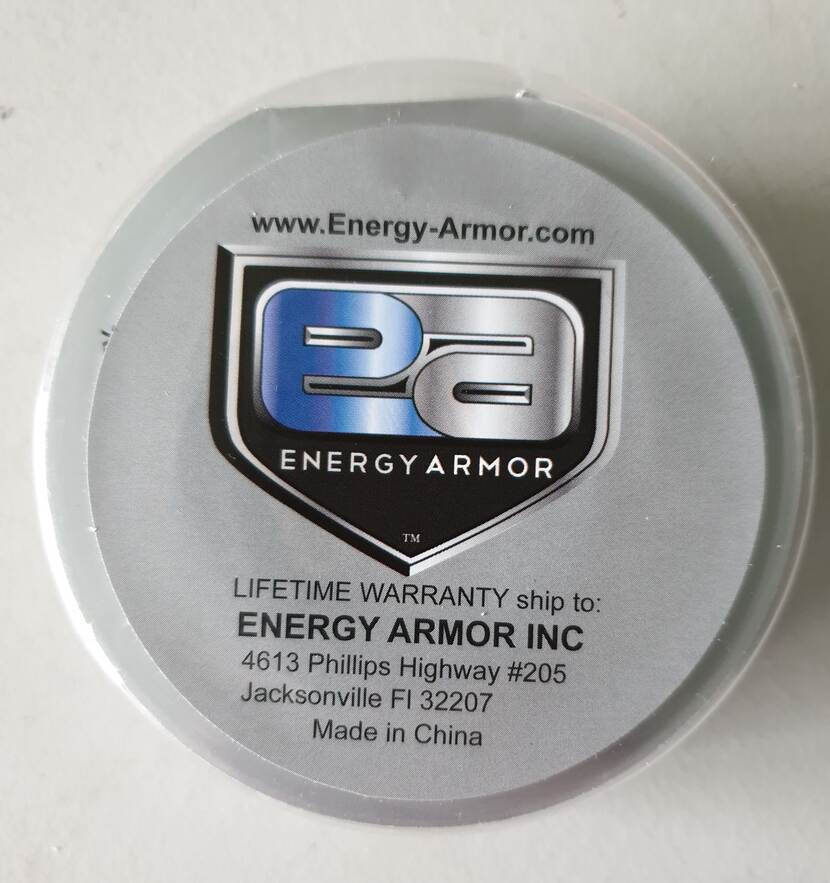 Energy Armor black super bracelet back side